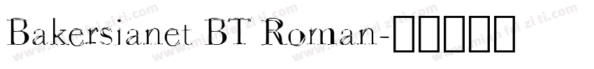 Bakersianet BT Roman字体转换